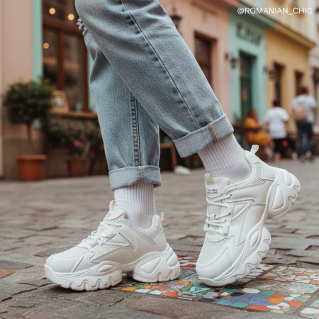 Pantofi sport de damă - Pantofi sport W33-3bej