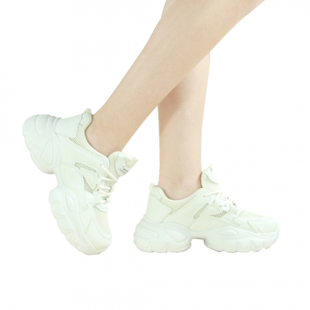 Pantofi sport de damă - Pantofi sport W33-3alb