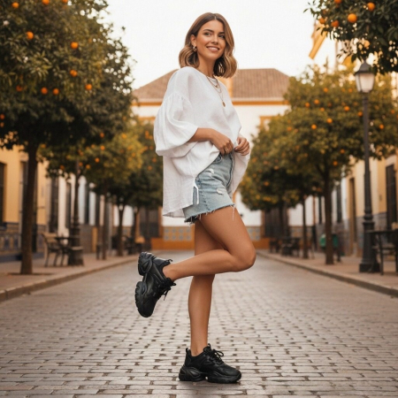 Pantofi sport de damă - Pantofi sport W33-3negru