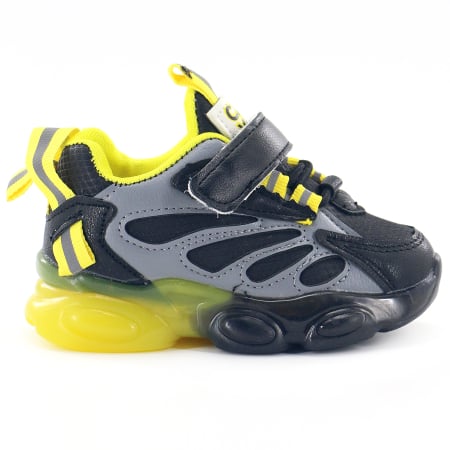 Copii - Pantofi sport Z-82Cnegru/galben