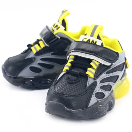 Copii - Pantofi sport Z-82Cnegru/galben