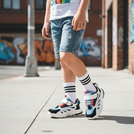 Pantofi sport de copii - Pantofi sport ZG061negru/alb