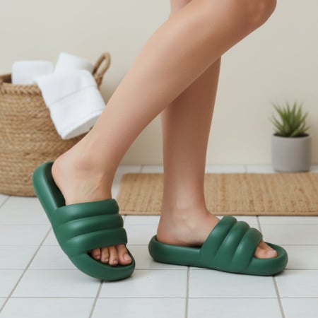 Papuci - Papuci A-162verde inchis