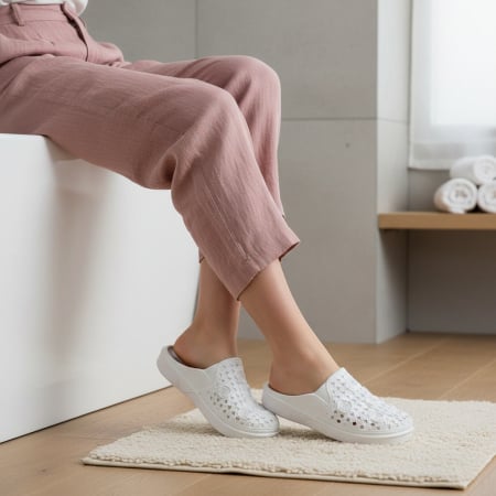 Damă - Papuci A76alb