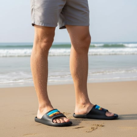 Bărbați - Papuci B117-1negru