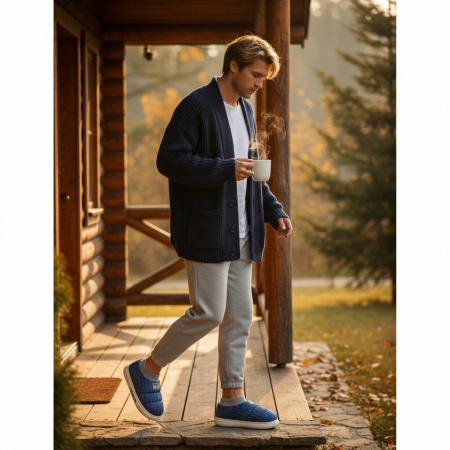 Papuci captusiti din bumbac 43079B-58albastru [6]