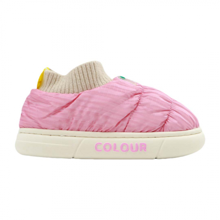 Papuci de casă - Papuci captusiti din bumbac 43079D-58roz