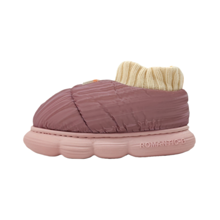 Papuci de casă - Papuci captusiti din bumbac 43079D-85mov