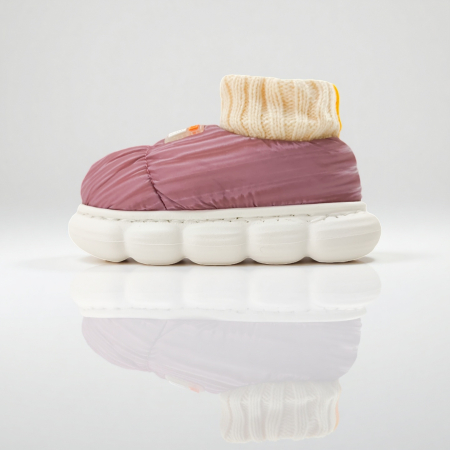 Papuci de casă - Papuci captusiti din bumbac 43079D-85mov