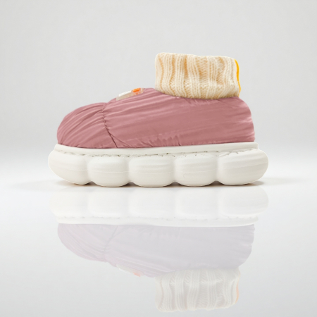 Papuci de casă - Papuci captusiti din bumbac 43079D-85roz