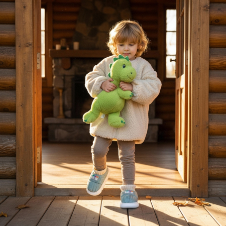 Papuci de casă - Papuci captusiti din bumbac 43079D-85verde