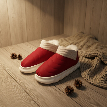 Papuci captusiti din bumbac H53visiniu [8]