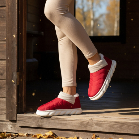 Papuci captusiti din bumbac H53visiniu [10]