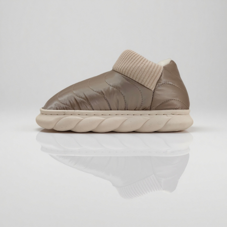 Papuci de casă - Papuci captusiti din bumbac H53maro