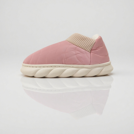Damă - Papuci captusiti din bumbac H53roz