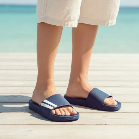 Încălțăminte damă - Papuci casual H758bleumarin