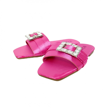 Papuci cu aplicatii cristale decorative F25fucsia [10]
