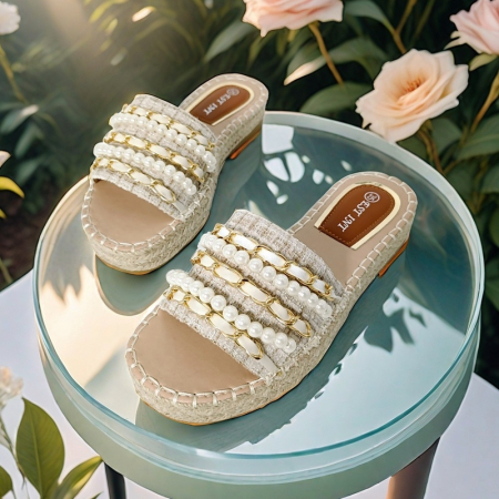 Papuci cu aplicatii decorative A22-150bej [18]