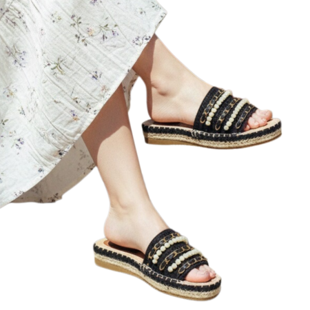 Papuci cu aplicatii decorative A22-150negru [6]