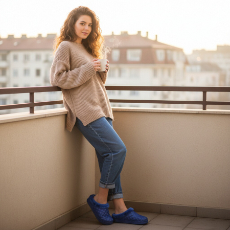 Papuci - Papuci cu blanita A58Malbastru