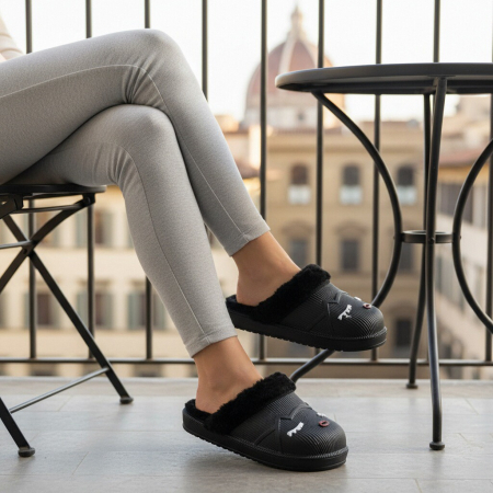 Papuci - Papuci cu blanita A68Mnegru