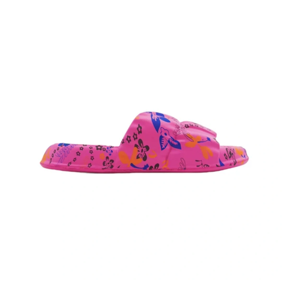 Papuci - Papuci cu motiv floral H682fucsia