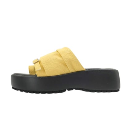 Papuci cu platforma A26-685galben [3]