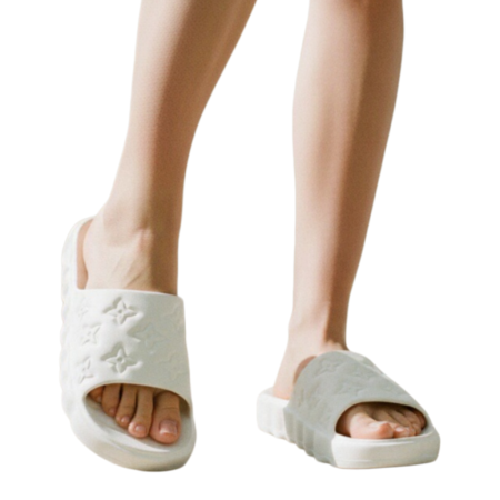 Papuci - Papuci cu platforma H01alb