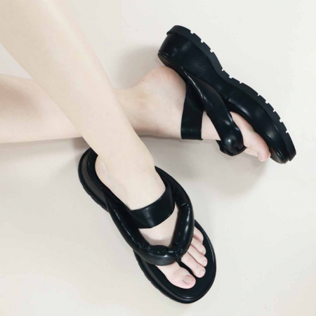 Papuci 9.99 - Papuci cu platforma X22-716negru
