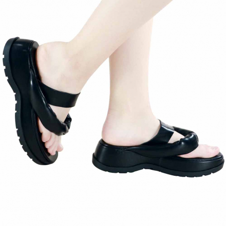 Papuci 9.99 - Papuci cu platforma X22-716negru