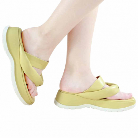Papuci 9.99 - Papuci cu platforma X22-716galben