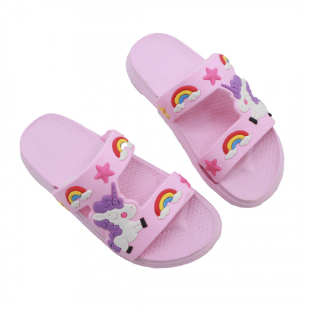 Papuci - Papuci veseli ' Unicorn si Curcubeu ' 555-18roz