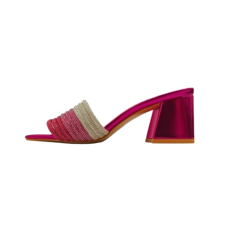 ÎNCĂLȚĂMINTE DAMĂ 39.99 - Papuci cu toc X24-1181fucsia