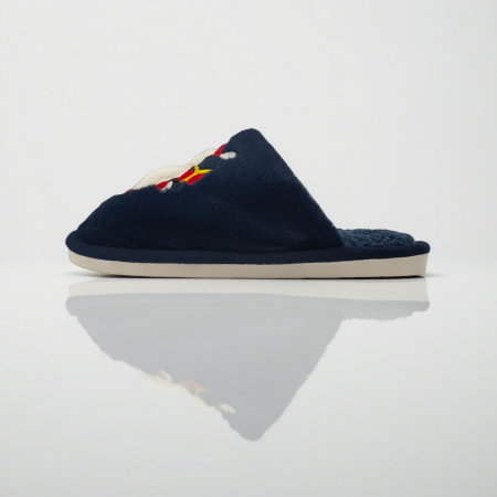 Damă - Papuci de casa cu motive Craciun L690bleumarin