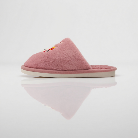 Damă - Papuci de casa cu motive Craciun L690roz