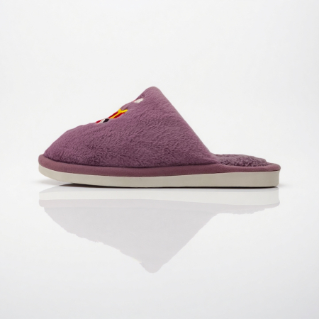 Damă - Papuci de casa cu motive Craciun L765mov