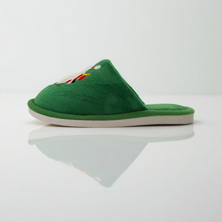 Papuci de casa cu motive Craciun L765verde [11]