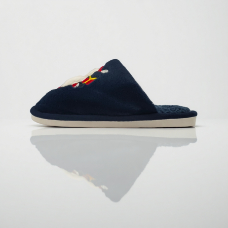 Damă - Papuci de casa cu motive Craciun L765bleumarin