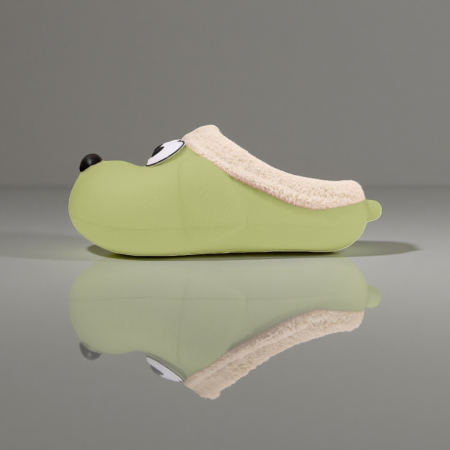 Damă - Papuci de casa draguti in forma de catel 7158verde