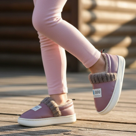 Încălțăminte copii - Papuci de casa imblaniti C105mov