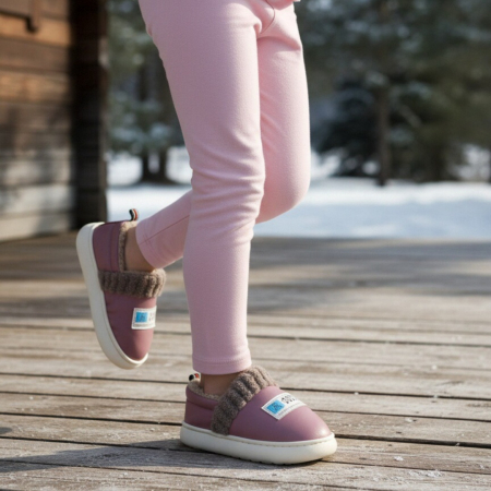 Încălțăminte copii - Papuci de casa imblaniti C105mov