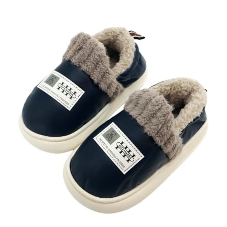 Copii - Papuci de casa imblaniti C105bleumarin