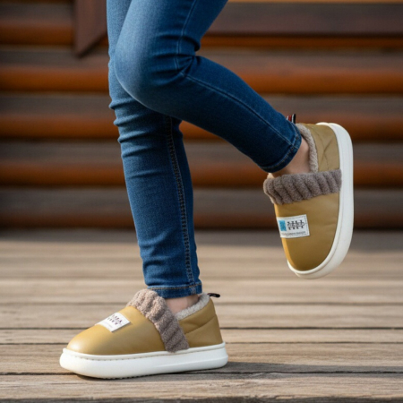 Încălțăminte copii - Papuci de casa imblaniti C105verde