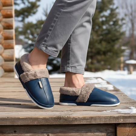 Papuci de casa imblaniti D310bleumarin [8]