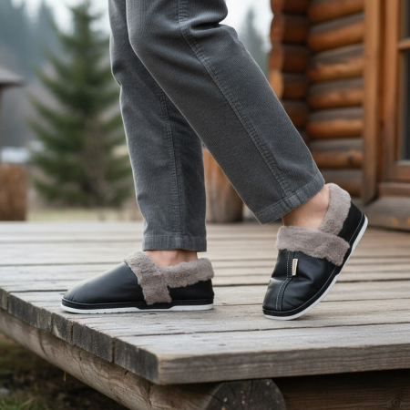 Papuci de casa imblaniti D310negru [7]