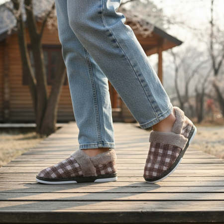 Papuci de casa imblaniti D311maro [6]