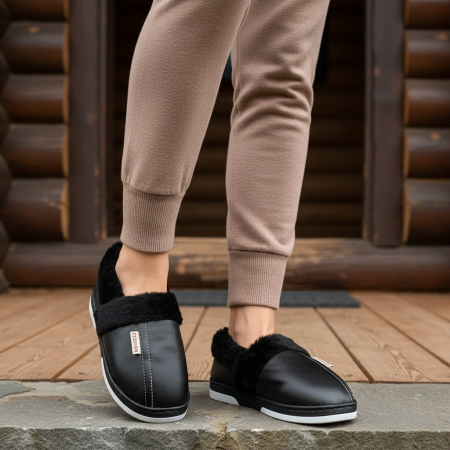 Papuci de casa imblaniti L603negru [6]