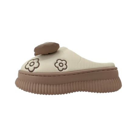 Papuci de casă - Papuci de casa pufosi L736crem