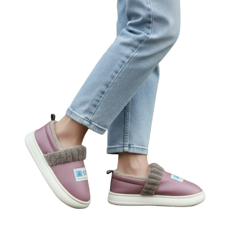 Papuci de casă - Papuci de casa imblaniti L611mov