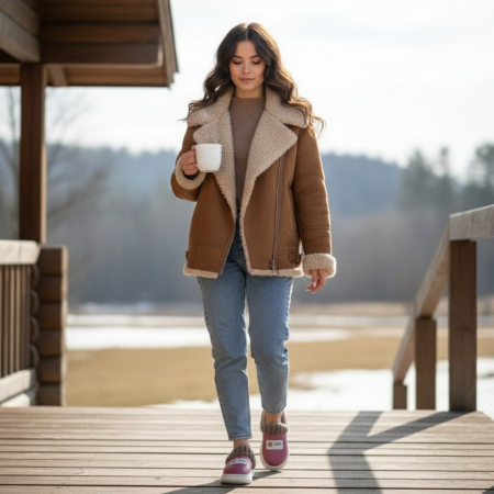 Papuci de casă - Papuci de casa imblaniti L611roz